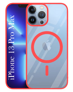 For Apple iPhone 13 Pro Max  Back Cover Case (MagSafe Compatible Wireless Charging | Hybrid Camera Bump Protection | Shockproof Polycarbonate Material)