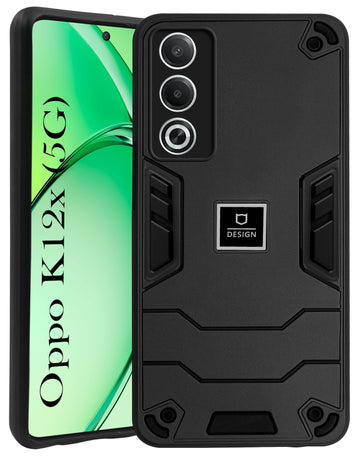 For Oppo K12x 5G Back Cover Case (Lightweight Hybrid Shockproof Polycarbonate)