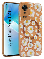 For OnePlus Nord 2T Back Cover Case (Cute Floral Design | Flower Print for Girls | MagSafe Compatible Wireless Charging)