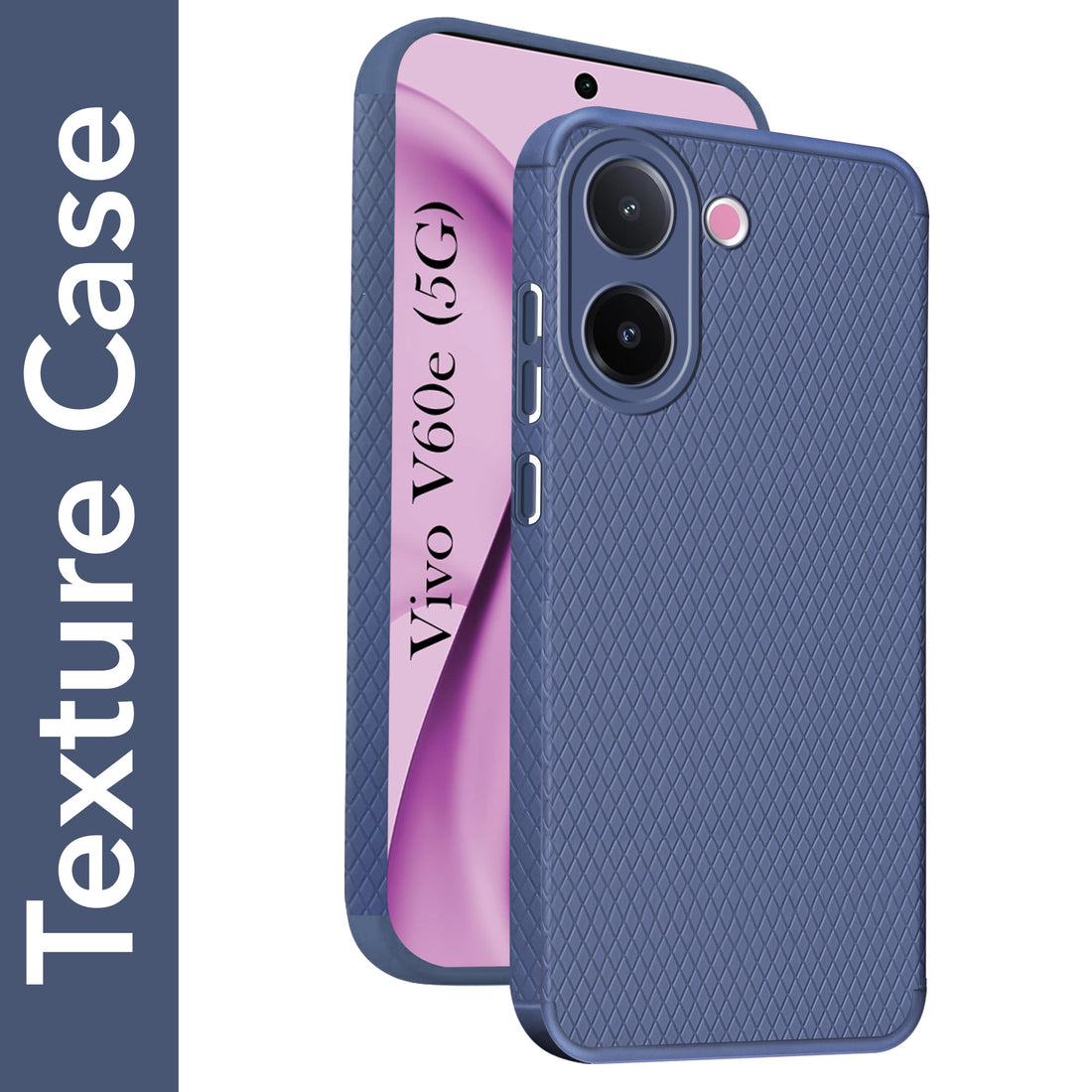 For Vivo V60e Back Cover Case Liquid Silicone (Camera Protection | Side Grip Texture | Soft and Flexible)