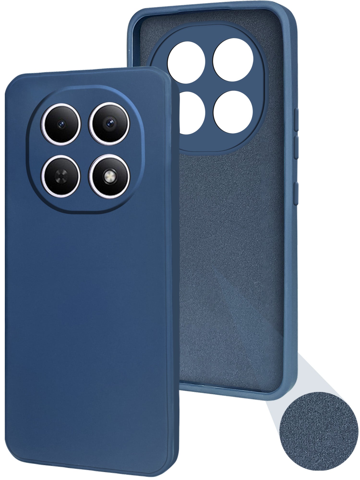 For Xiaomi Redmi Note 15 5G Back Cover Case (Matte Finish Silicone with Inside Fiber cloth)