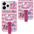 For Oppo Reno15 5G | Oppo Reno15 5G Back Cover Case (3D Cute Heart Strap Holder | Camera Protection | Designer Girls Print)