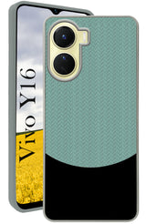 For Vivo Y16 Back Cover Case (Elegant PU Leather Finish | Premium Minimalist Professional | Camera Protection Bump)