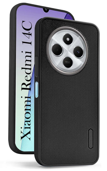 For Xiaomi Redmi 14c Back Cover Case ( Textured Grip Design | Camera Protetion | Slim and Light Weight | Soft Touch and Feel  )