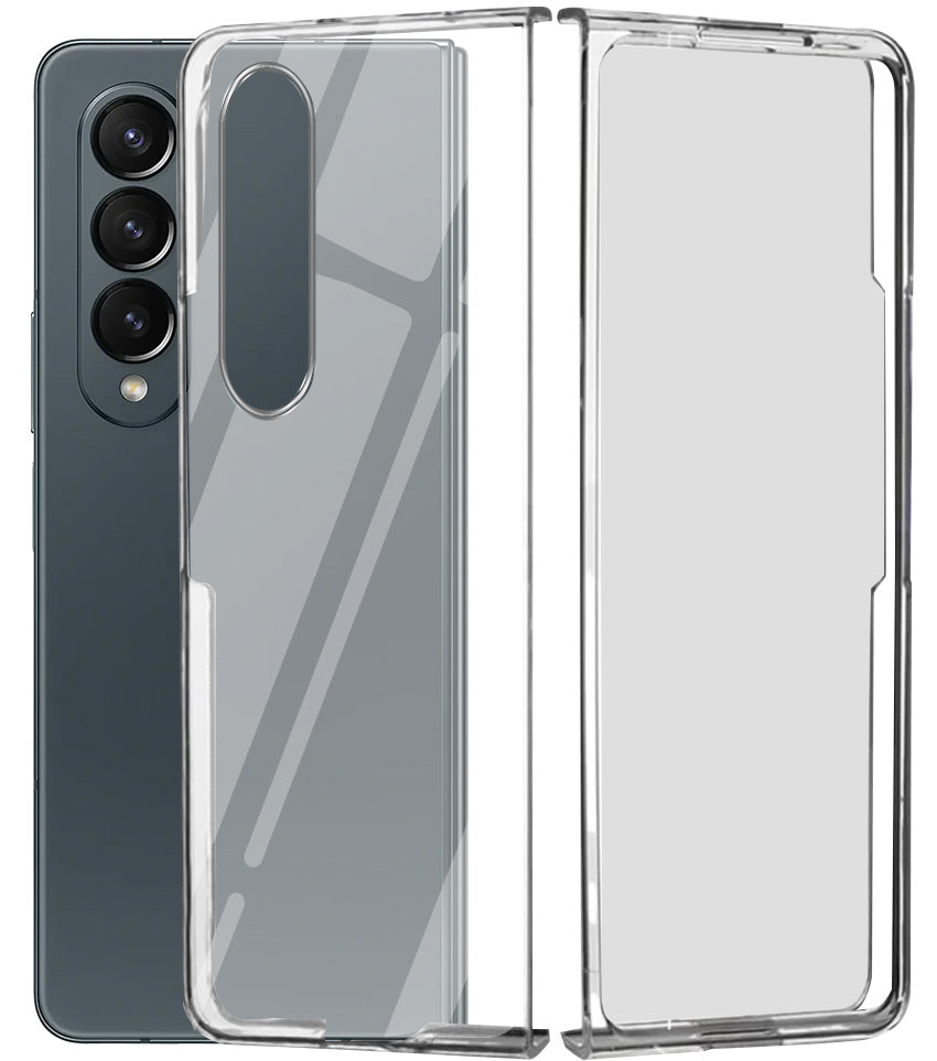 For Samsung Galaxy Z Fold 4 5G Back Cover Case (Hard Anti Yellow Clear Case | Sleek Hard Crystal Clear | Drop & Camera Protection | Shockproof