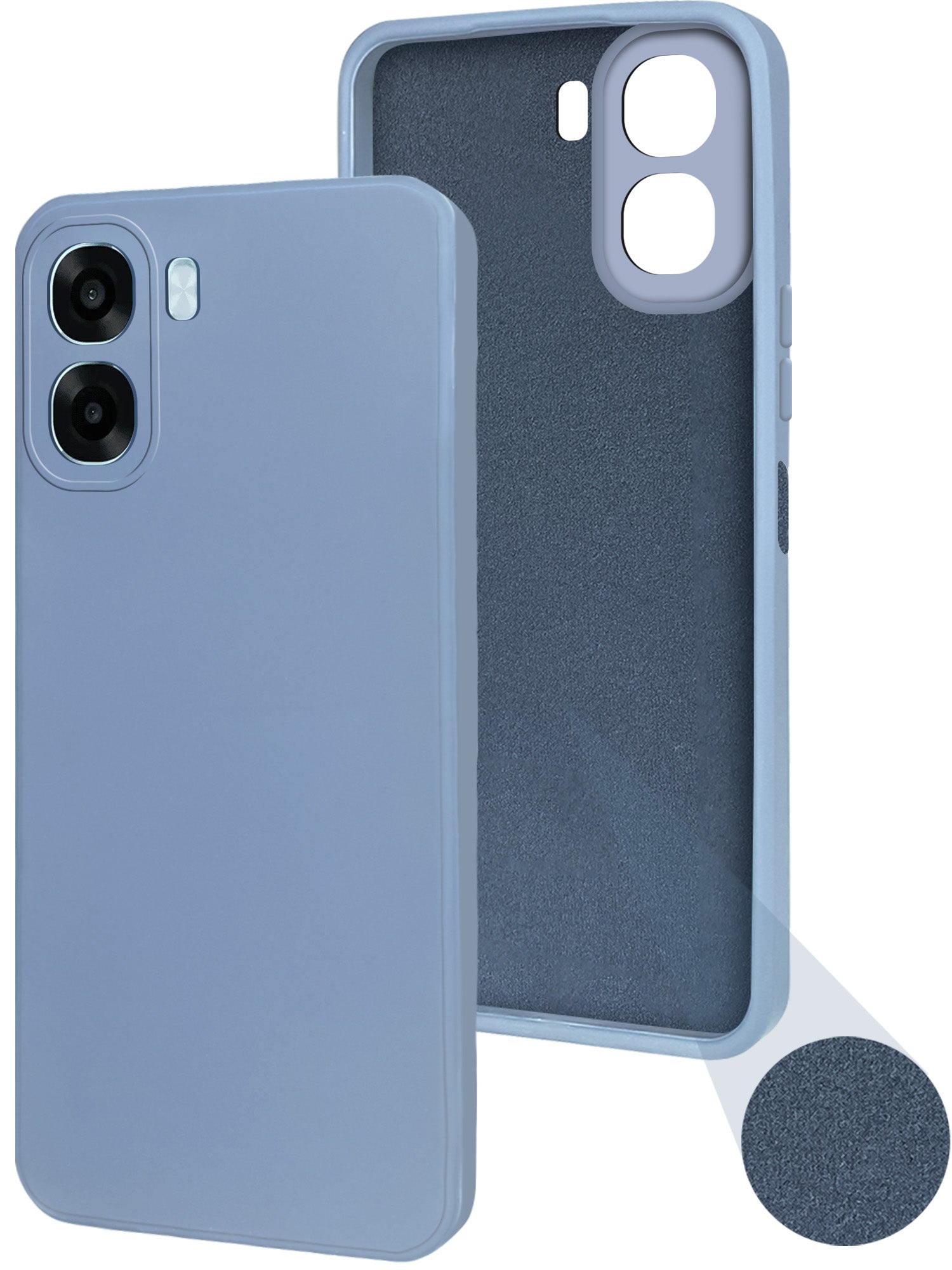 For Oppo K14x 5G Back Cover Case (Matte Finish Silicone with Inside Fiber cloth)