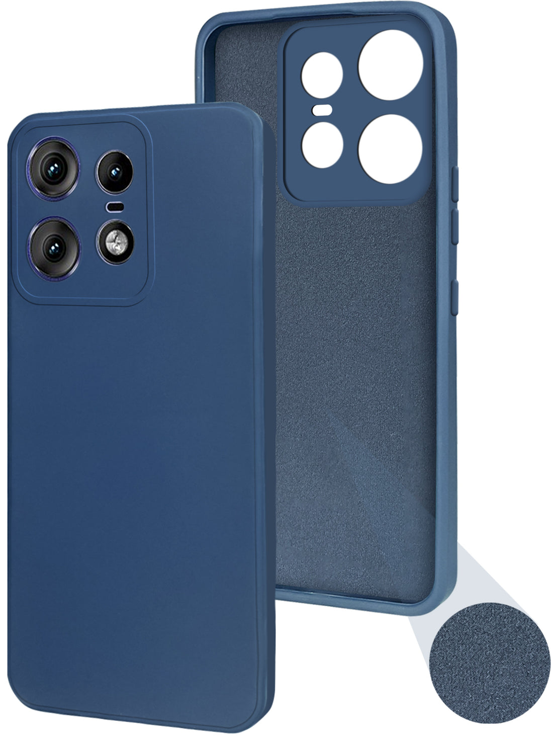 For Motorola Moto Edge 50 Pro Back Cover Case ( Matte Finish Silicone with Inside Fiber cloth)