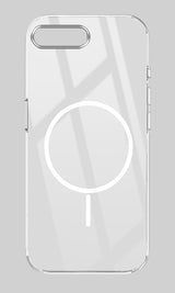 For Apple iPhone 7 Plus | iPhone 8 Plus Back Cover Case (Crystal Clear Case | MagSafe Wireless Charging Support | Hard Anti Yellow | Camera Protection Bump)