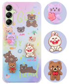 For Samsung Galaxy A14 4G | 5G Back Cover Case (3D Cute Cartoons | Hard Back Side Soft | Matte Premium Finish | HD Printing)
