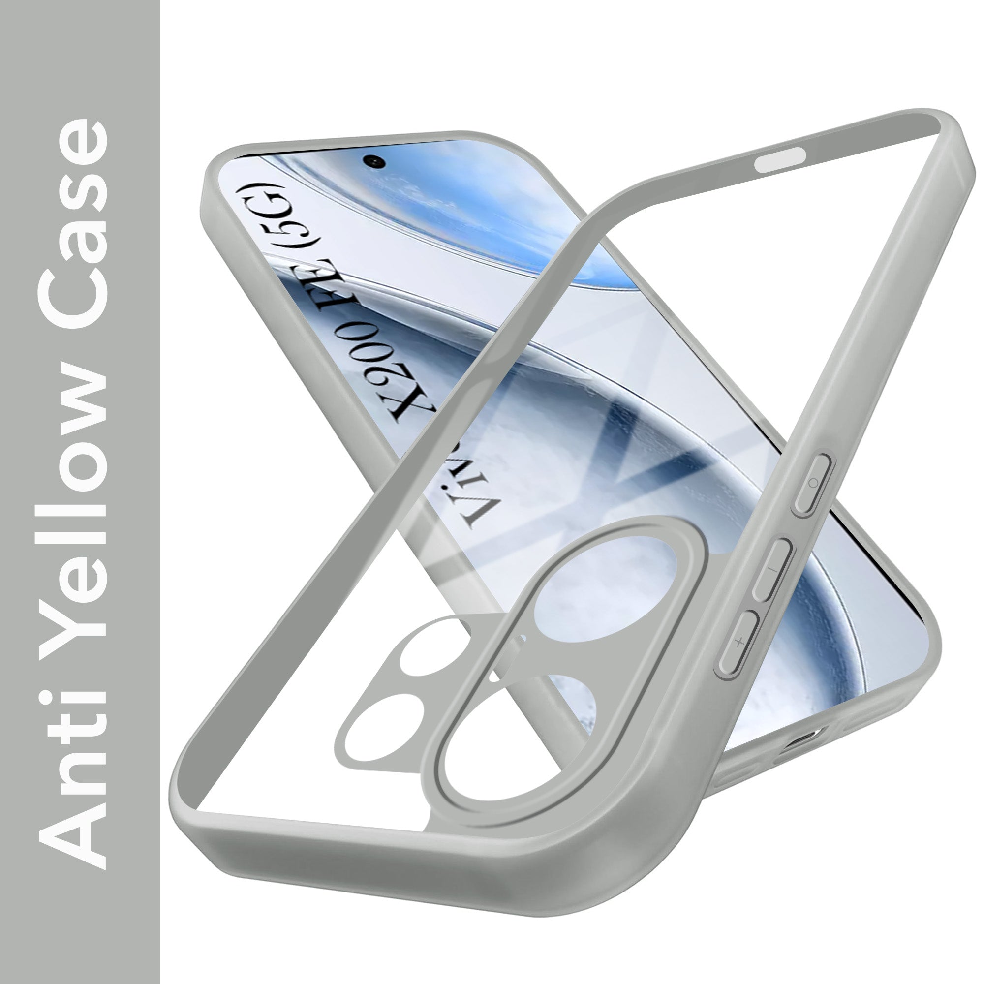 For Vivo X200 FE Back Cover Case Ultra-Hybrid (Lifetime Anti Yellow | Anti Scratch | Crystal Clear Shockproof)