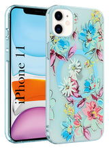 For Apple iPhone 11 (Cute Floral Design | Flower Print for Girls | MagSafe Compatible Wireless Charging)