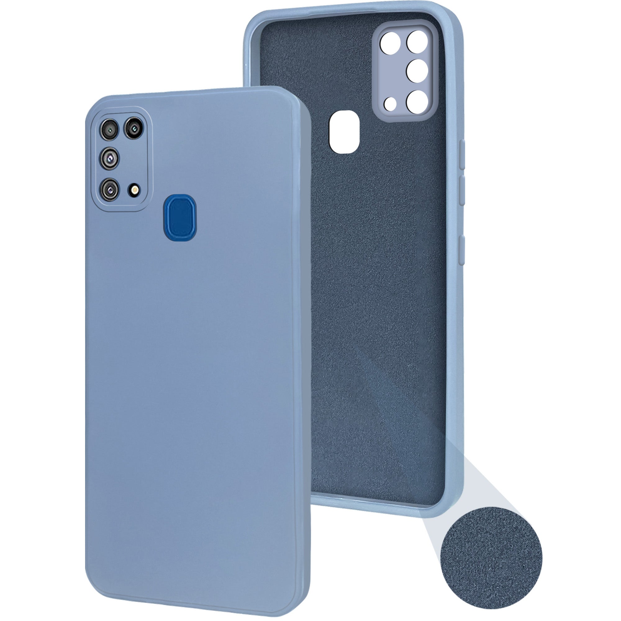 For Samsung Galaxy M31 Back Cover Case (Matte Finish Silicone with Inside Fiber cloth)