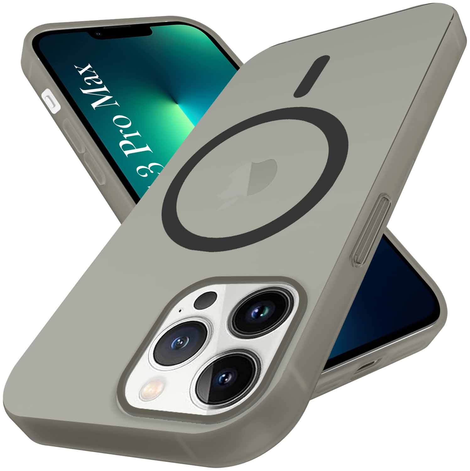 For Apple iPhone 13 Pro Max Back Cover Case (Frosted Matte Feel | MagSafe Compatible Wireless Charging | Polycarbonate Material)