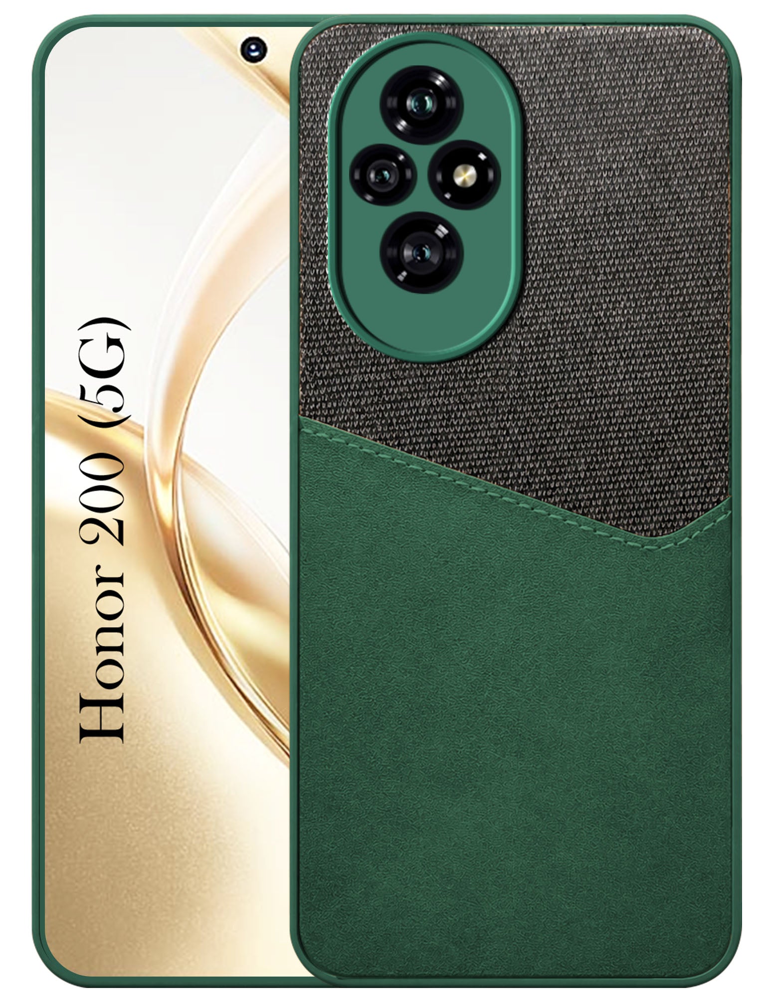 For Honor 200 5G Back Cover Case (Dual PU Leather Stitch | Professional Minimalist | Soft and Flexible)