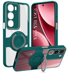 For Vivo Y31 5G Back Cover Case with stand (Built-in Ring Holder Kickstand | Lifetime Anti Yellow | Camera Protection)