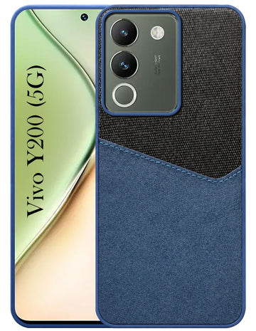 For Vivo Y200 Back Cover Case (Dual PU Leather Stitch | Professional Minimalist | Soft and Flexible)