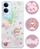 For Vivo iQOO Z10 Lite Back Cover Case (3D Cute Cartoons | Hard Back Side Soft | Matte Premium Finish | HD Printing)