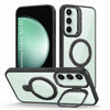 For Samsung Galaxy S23 FE 5G Back Cover Case Crystal (Lifetime Anti Yellow | Magnetic Ring Stand | Camera Lens Protection | MagSafe Compatible)