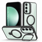 For Samsung Galaxy S23 FE 5G Back Cover Case Crystal (Lifetime Anti Yellow | Magnetic Ring Stand | Camera Lens Protection | MagSafe Compatible)