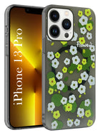For Apple iPhone 13 Pro Back Cover Case  (Cute Floral Design | Flower Print for Girls | MagSafe Compatible Wireless Charging)