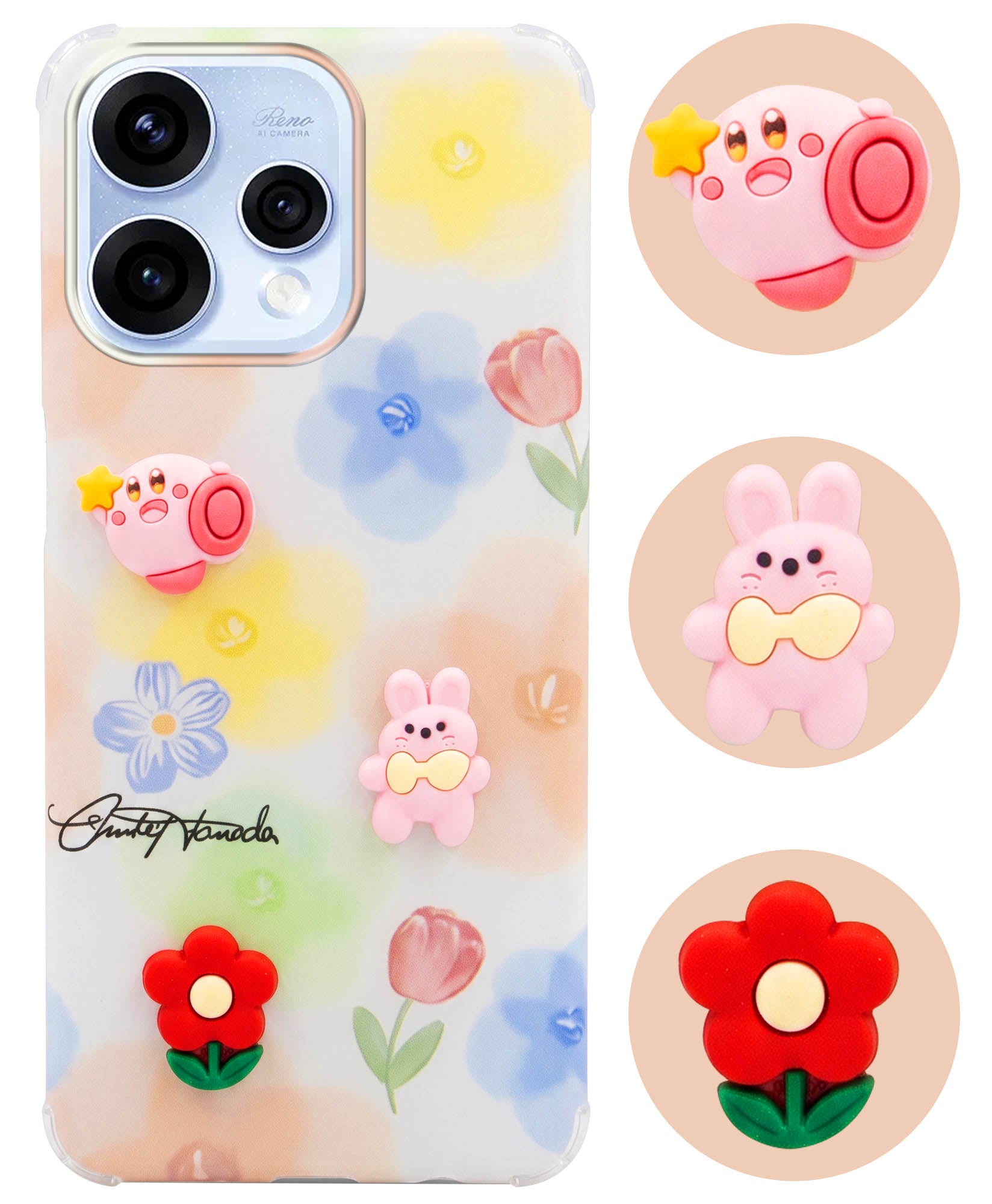 For Oppo Reno15 5G | Oppo Reno 15 5G Back Cover Case (3D Cute Cartoons | Hard Back Side Soft | Matte Premium Finish | HD Printing)