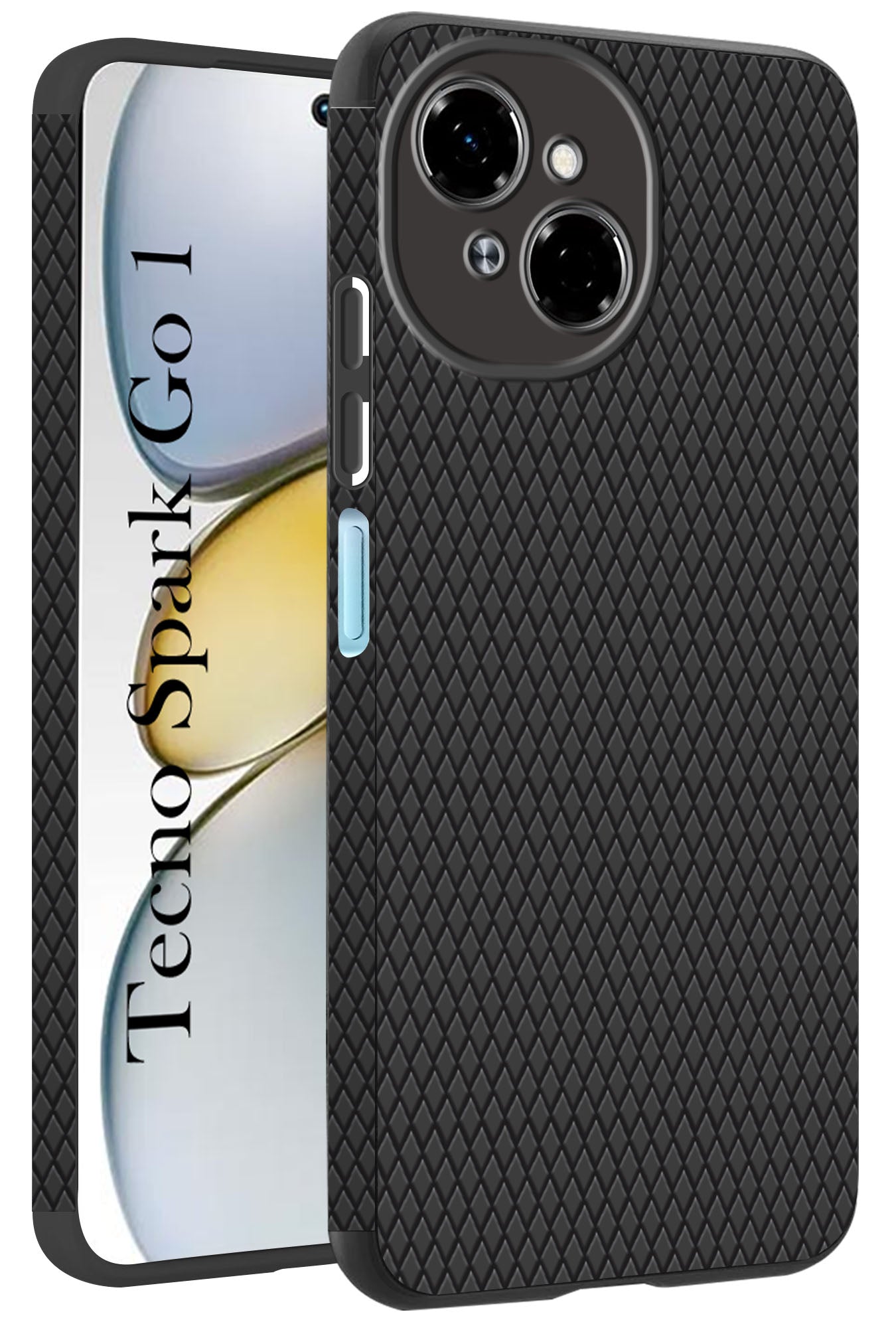 For Tecno Spark Go 1 Back Cover Case (Camera Protection | Side Grip Texture | Soft and Flexible)