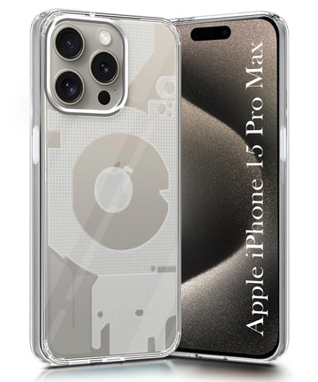 For iPhone 15 Pro Max Back Cover (Silicone Matte Shockproof Case with Camera Protection | Soft and Flexible | Transparent)