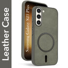 For Samsung Galaxy S23 Plus 5G Back Cover Case Leather Finish (MagSafe Compatible Wireless Charging | Soft Touch | Camera Bump Protection)