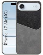 For Apple iPhone 17 Air Back Cover Case (Dual PU Leather Stitch | Professional Minimalist | Soft and Flexible)