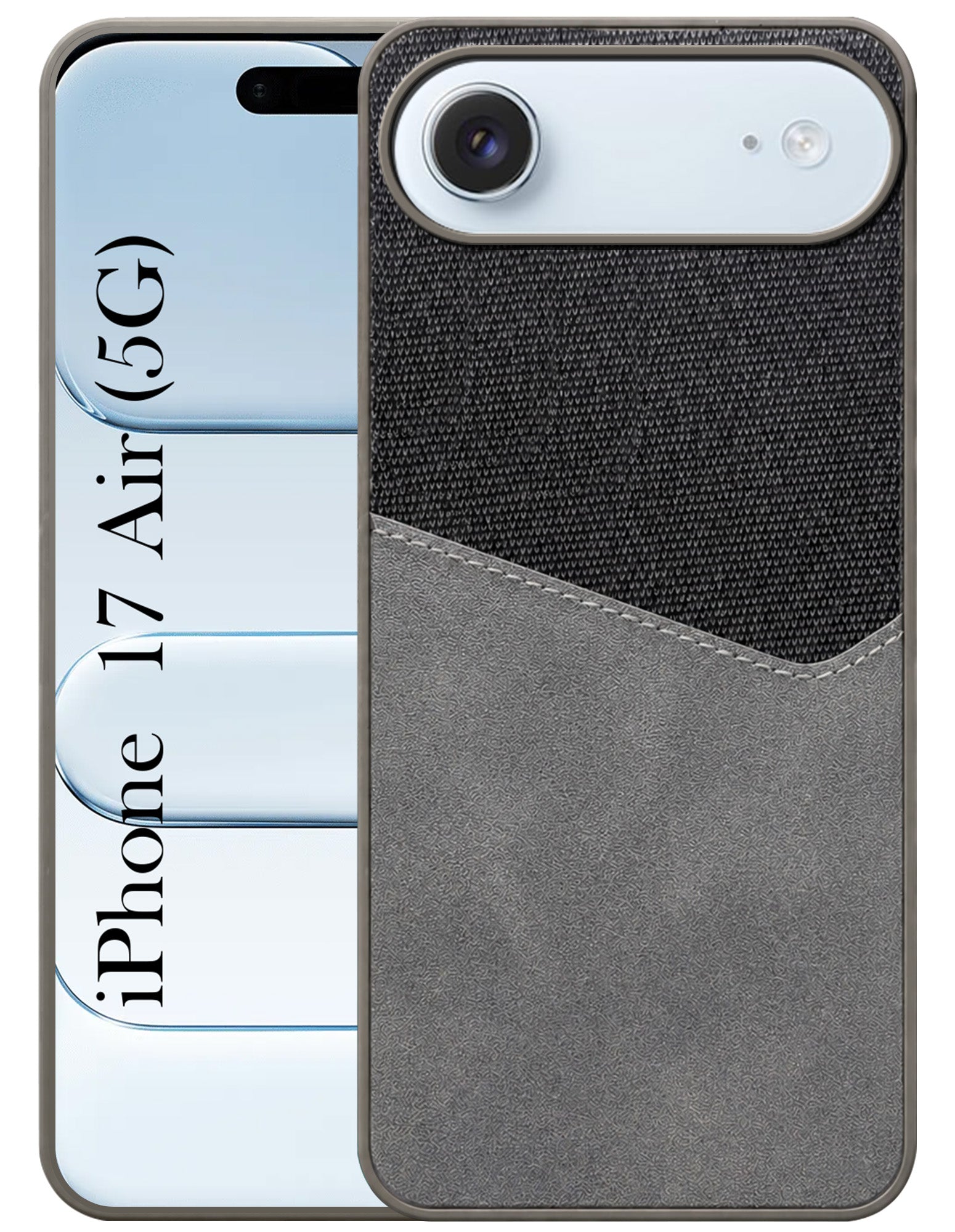 For Apple iPhone 17 Air Back Cover Case (Dual PU Leather Stitch | Professional Minimalist | Soft and Flexible)
