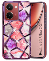 For Realme P3 Ultra Back Cover Case (Dual Design Glitter Sparkle and Detachable Diamond Print Case | Soft and Flexible)