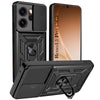 For Oppo Reno15 Pro 5G | Oppo Reno 15 Pro 5G Back Cover Case Hybrid Armor (Sliding Shutter Camera Protection | Polycarbonate |Ring Holder Kickstand)