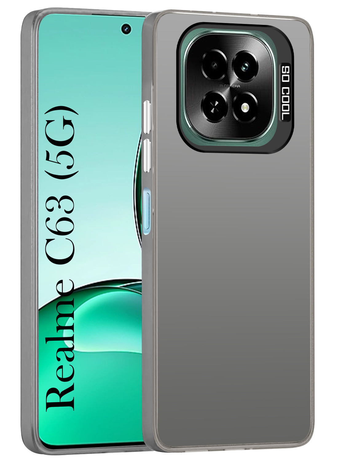 For Realme C63 5G Hard Back Cover Case (Velvet Touch | Professional Glossy Finish | Camera Protection Bump)
