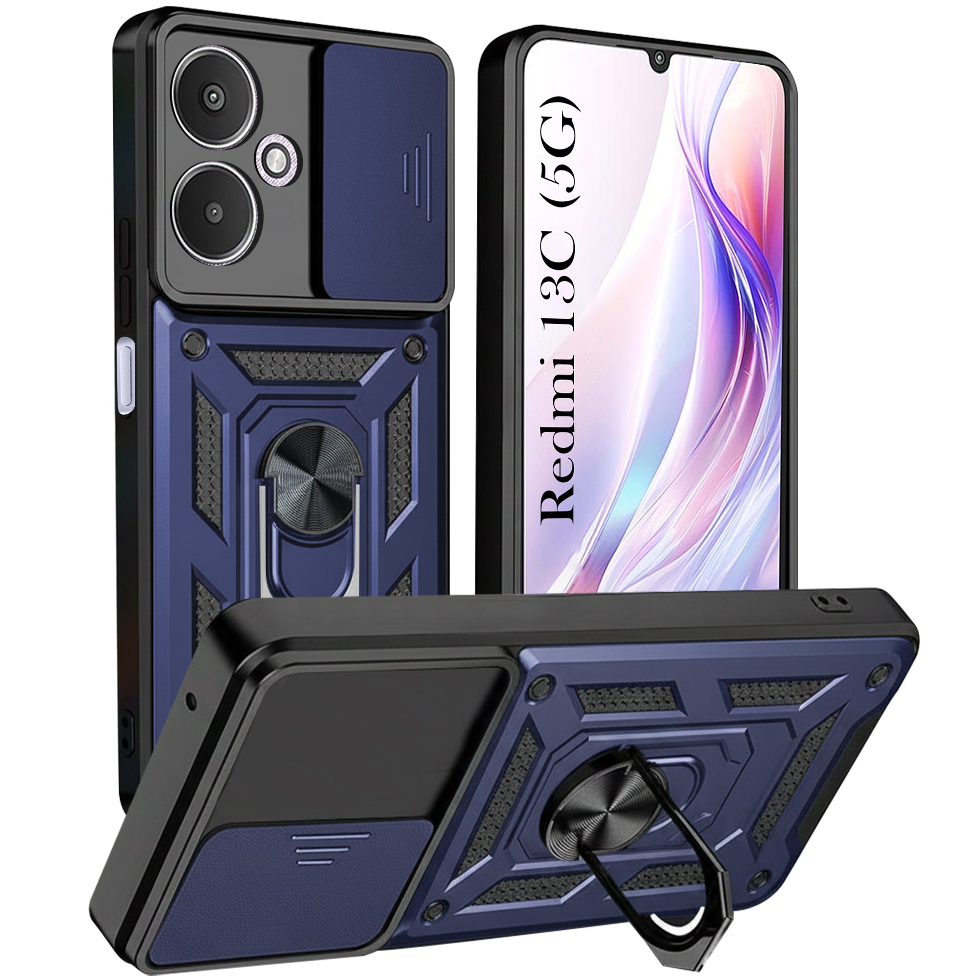 For Xiaomi Redmi 13C 5G Back Case Cover (Hybrid Dual Armor Polycarbonate)