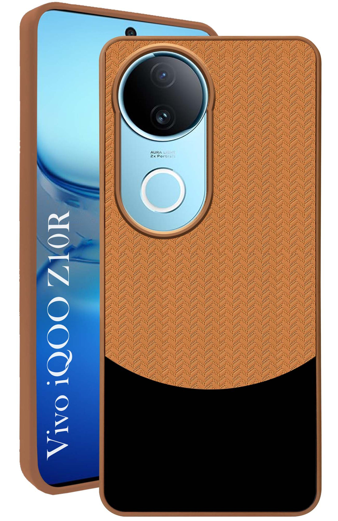 For Vivo iQOO Z10R Back Cover Case (Elegant PU Leather Finish | Premium Minimalist Professional | Camera Protection Bump)