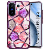 For Vivo X200 FE Back Cover Case 3D Silicone Compatible (Dual Design Glitter Sparkle and Detachable Diamond Print Case | Soft and Flexible)