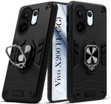 For Vivo X200 FE Back Cover Case (Shockproof Dual Layer Polycarbonate |Ring Holder Kickstand)