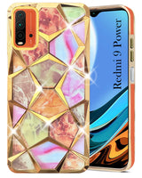 For Xiaomi Mi Redmi 9 Power Back Cover Case ( Dual Design Glitter Sparkle and Detachable Diamond Print Case | Soft and Flexible)