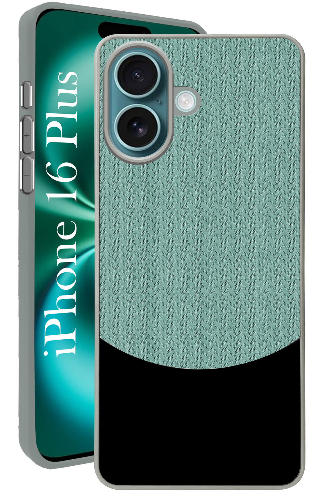 For Apple iPhone 16 Plus Back Cover Case (Elegant PU Leather Finish | Premium Minimalist Professional | Camera Protection Bump)