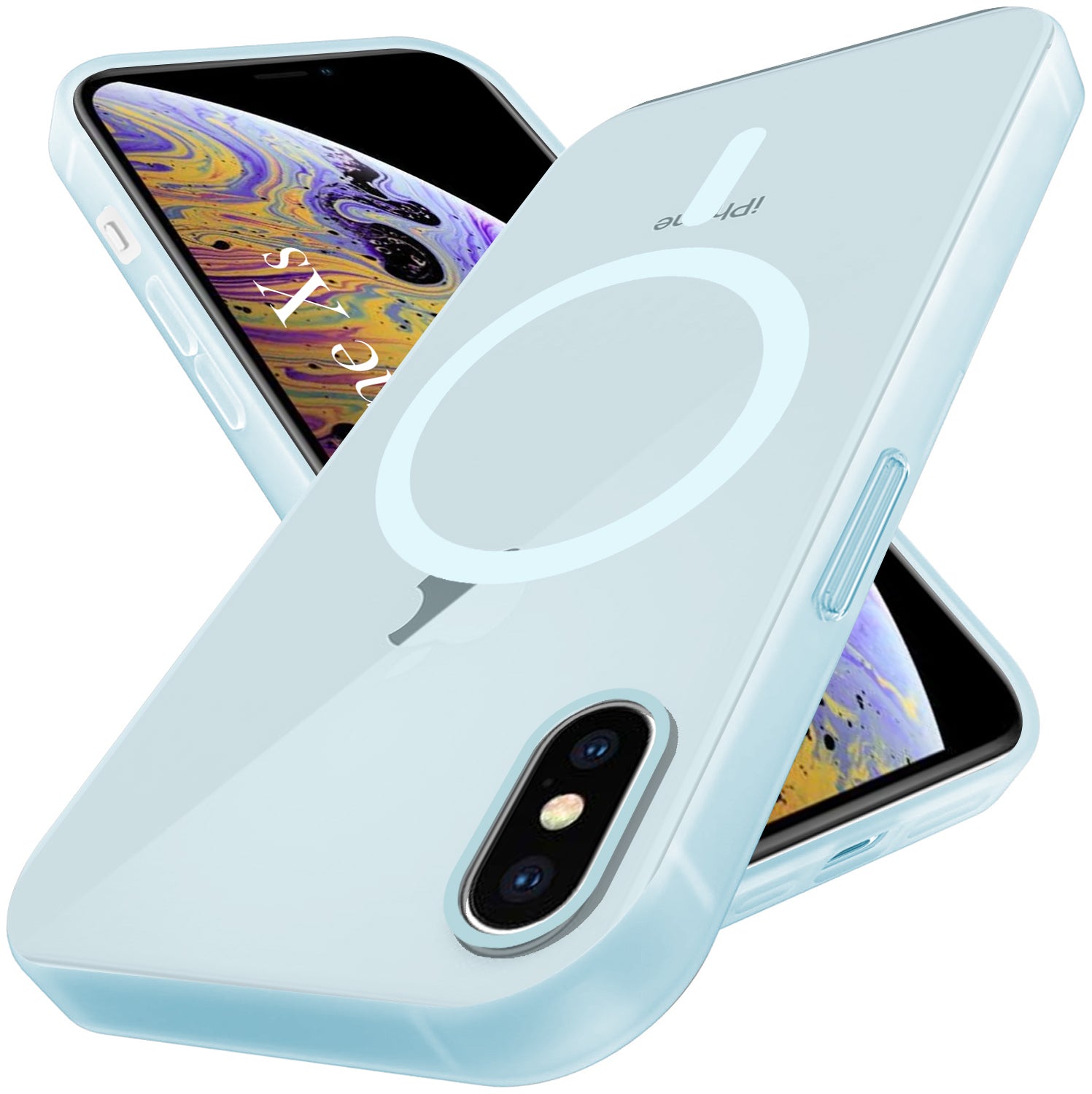 For Apple iPhone Xs Back Cover Case (Frosted Matte Feel | MagSafe Compatible Wireless Charging | Polycarbonate Material)
