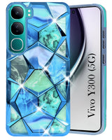 For Vivo Y300 Back Cover Case (Dual Design Glitter Sparkle and Detachable Diamond Print Case | Soft and Flexible)
