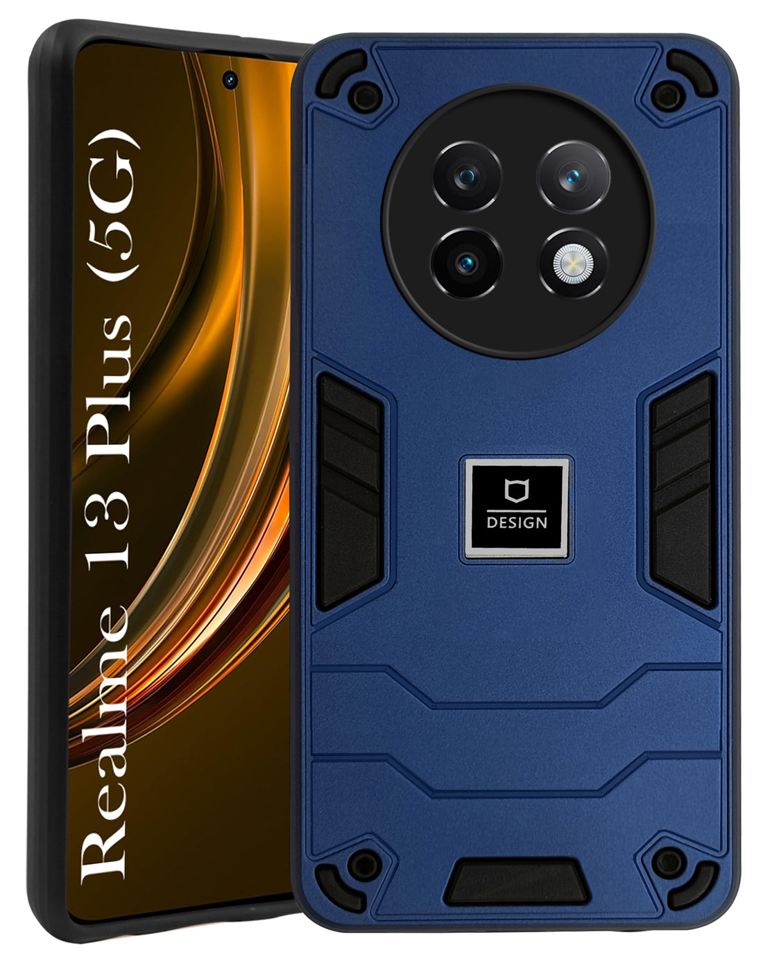 For Realme 13 Plus Back Cover Case (Lightweight Hybrid Shockproof Polycarbonate)