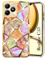 For  Realme C53 Back Cover Case ( Dual Design Glitter Sparkle and Detachable Diamond Print Case | Soft and Flexible)