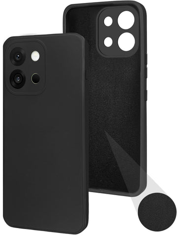 For OnePlus 13S Back Cover Case (Matte Finish Silicone with Inside Fiber cloth)