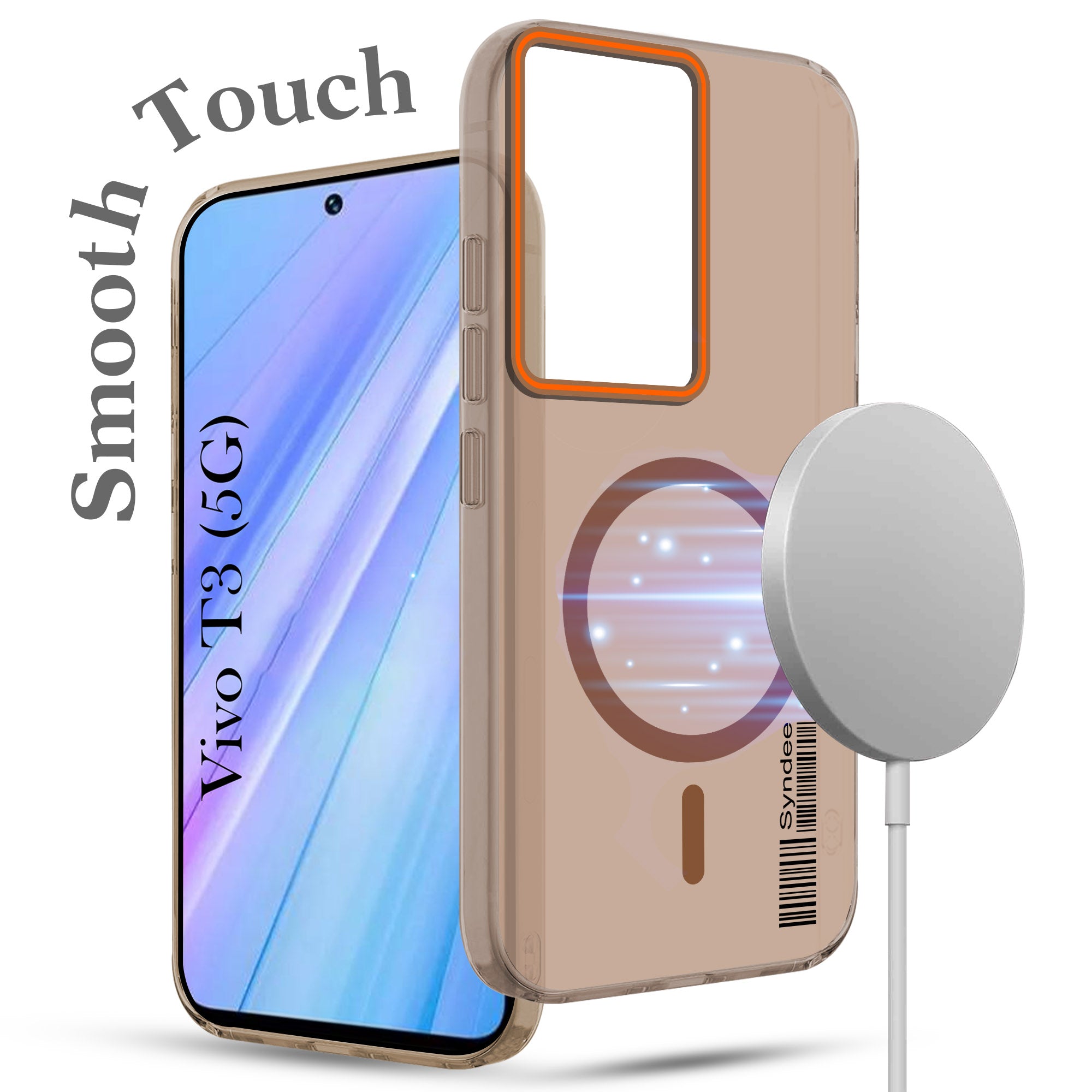 For Vivo T3 5G Back Cover Case (Soft Touch | Camera Bump Protection | MagSafe Compatible | Matte Finish)