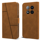 For Redmi Note 14 Pro Flip Cover Case ( Stitched Leather with Magnetic Closure)