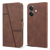 For Oppo A3 Flip Cover Case ( Stitched Leather with Magnetic Closure)