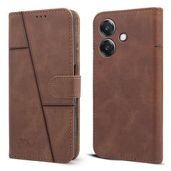 For Oppo A3 Flip Cover Case ( Stitched Leather with Magnetic Closure)