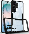 For Samsung Galaxy S26 Ultra Back Cover Case Hybrid (Shockproof with Polycarbonate Clear Panel | Professional Black)