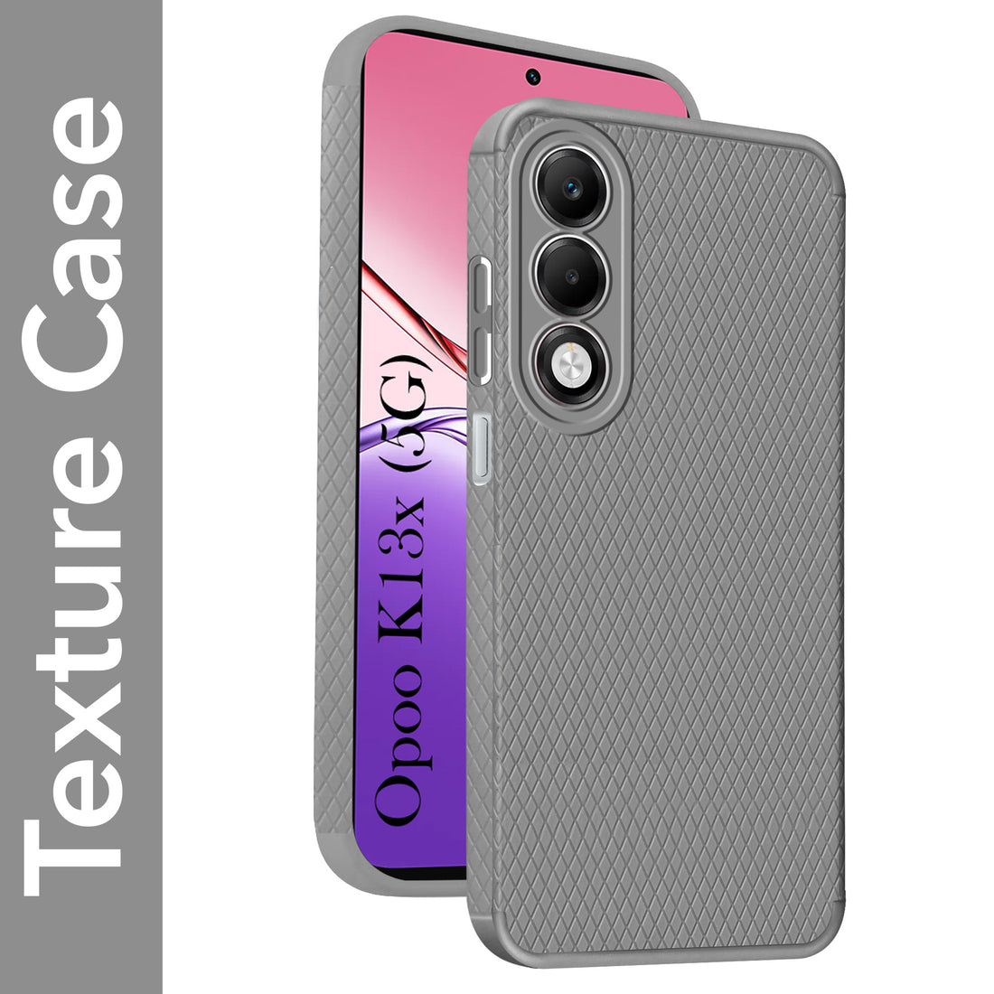 For Oppo K13X Back Cover Case Liquid Silicone (Camera Protection | Side Grip Texture | Soft and Flexible)